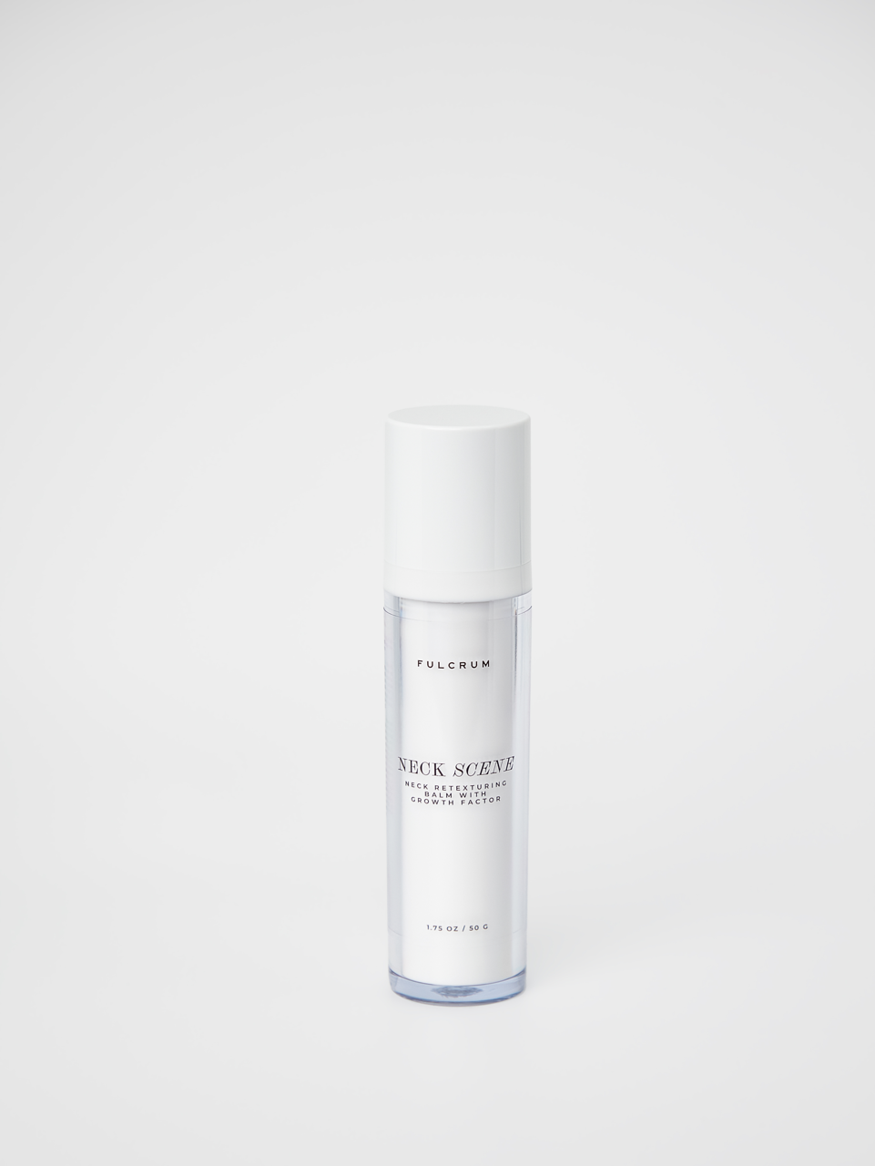Fulcrum Neck Scene Retexturing Cream with Growth Factor, designed for firming and smoothing the neck and décolleté.